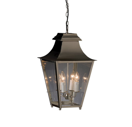 Hanging Lantern - Tapered Nickel