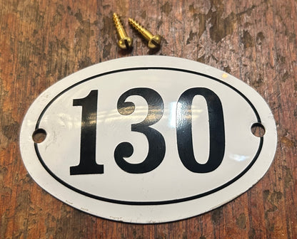 Classic Oval Enamel House Numbers (Aluminium)