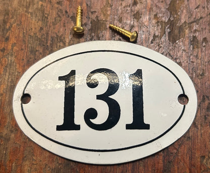 Classic Oval Enamel House Numbers (Aluminium)