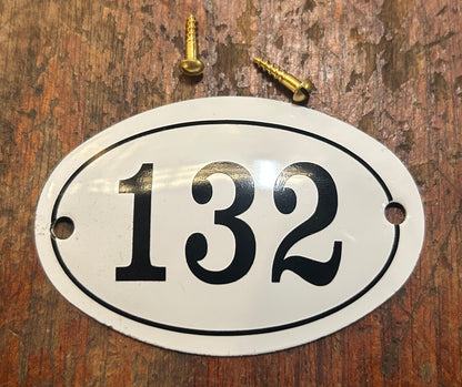 Classic Oval Enamel House Numbers (Aluminium)