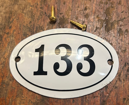 Classic Oval Enamel House Numbers (Aluminium)