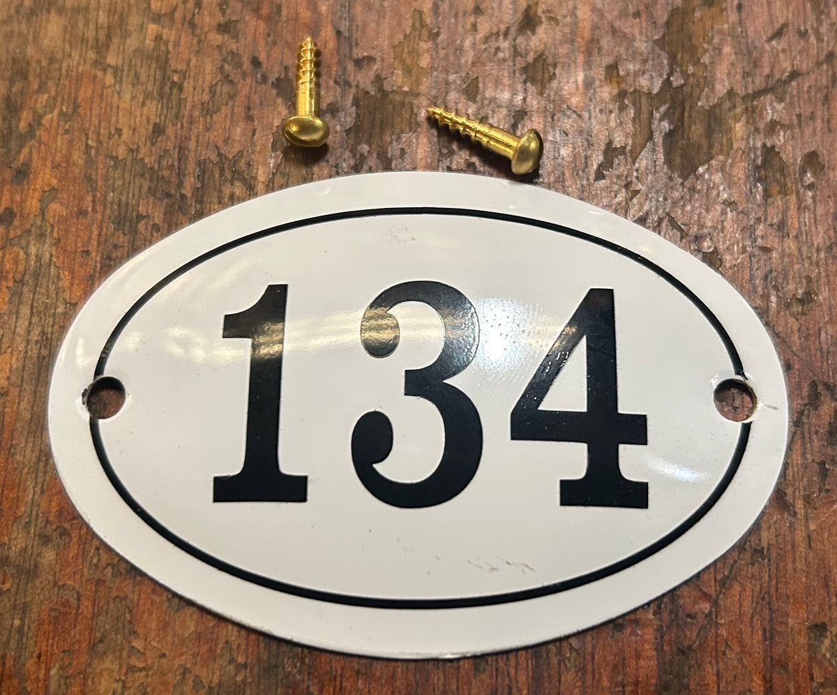 Classic Oval Enamel House Numbers (Aluminium)
