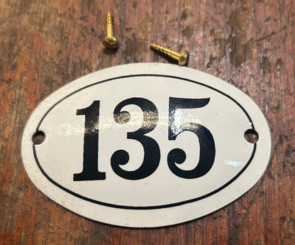 Classic Oval Enamel House Numbers (Aluminium)