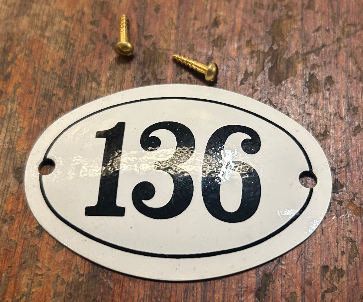 Classic Oval Enamel House Numbers (Aluminium)