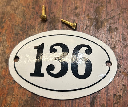 Classic Oval Enamel House Numbers (Aluminium)