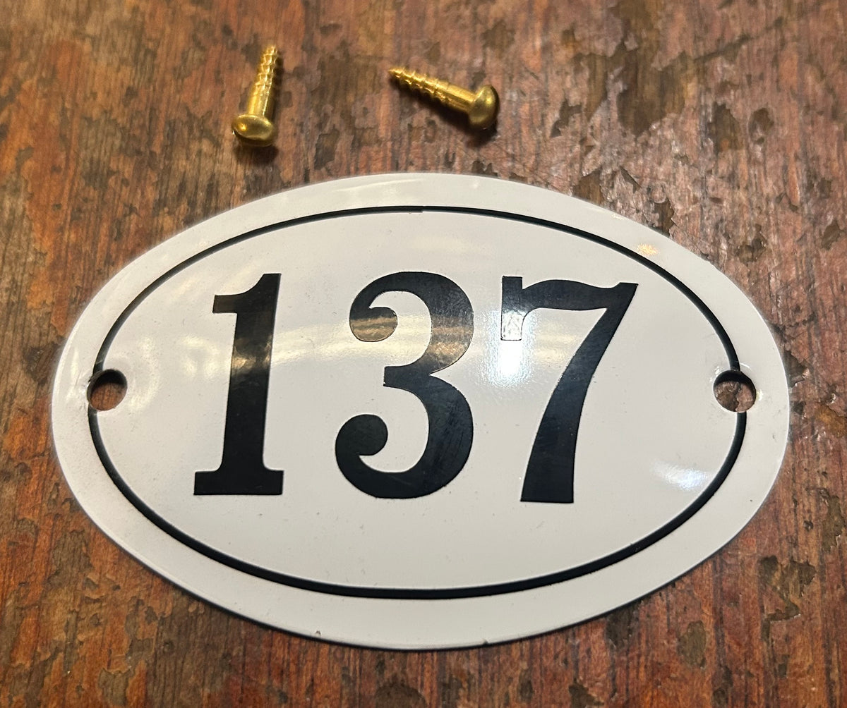 Classic Oval Enamel House Numbers (Aluminium)