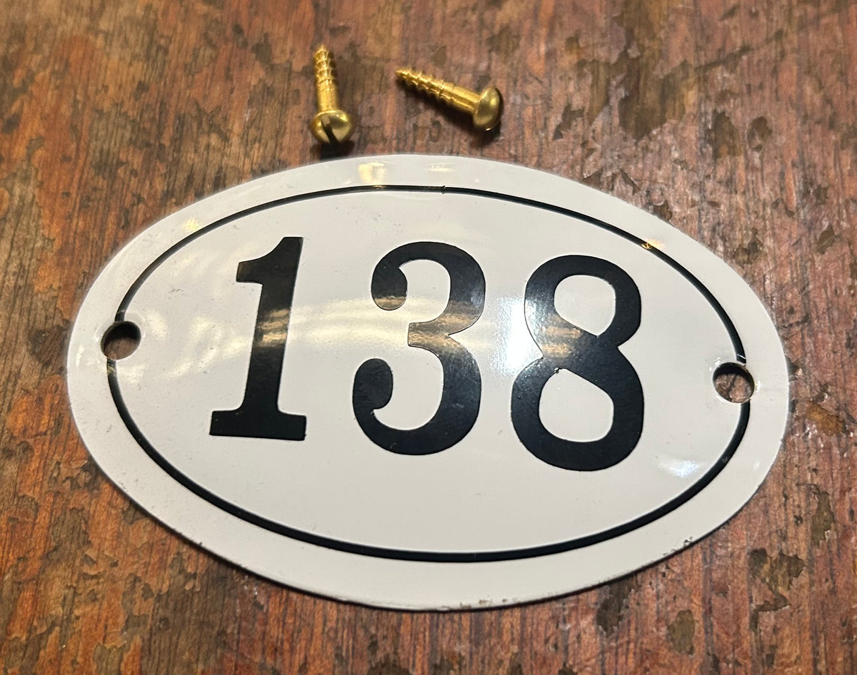 Classic Oval Enamel House Numbers (Aluminium)