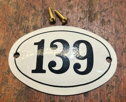 Classic Oval Enamel House Numbers (Aluminium)