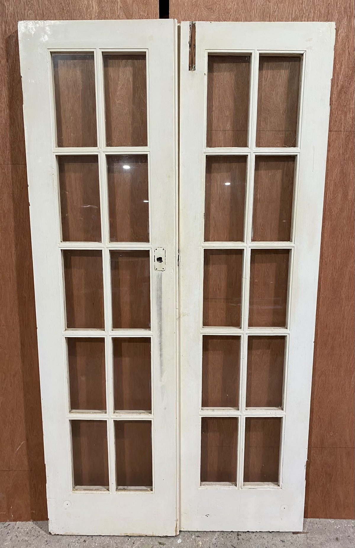 Pair of 1920s Internal 10 Lite French Doors