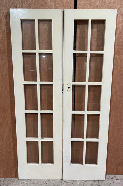 Pair of 1920s Internal 10 Lite French Doors
