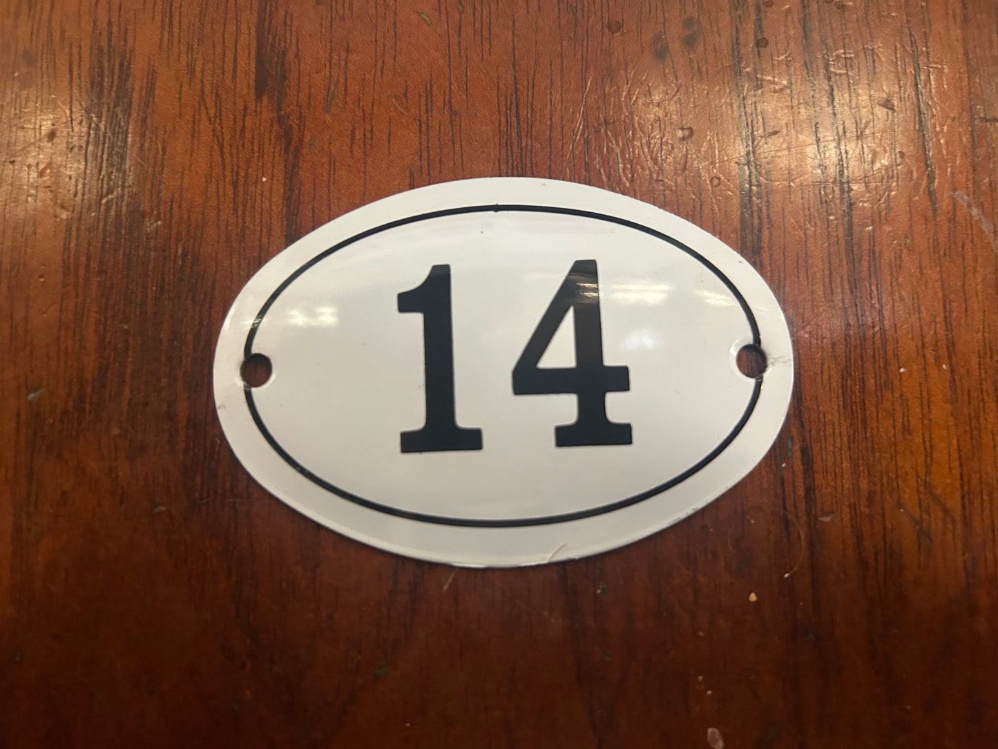 Black & White Enamel Numbers (Large)