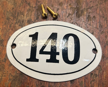 Classic Oval Enamel House Numbers (Aluminium)