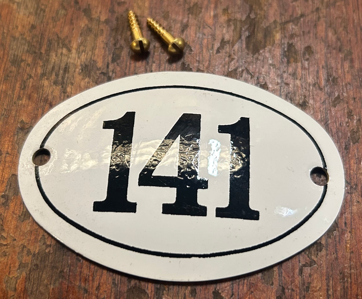Classic Oval Enamel House Numbers (Aluminium)