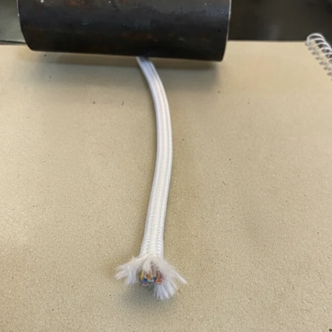 Cotton Filled Electrical Cable - White
