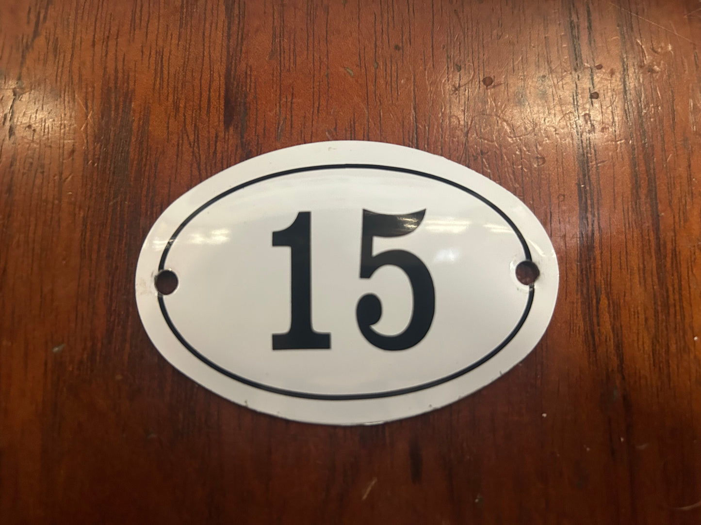 Black & White Enamel Numbers (Large)