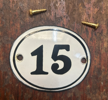 Classic Oval Enamel House Numbers (Steel)