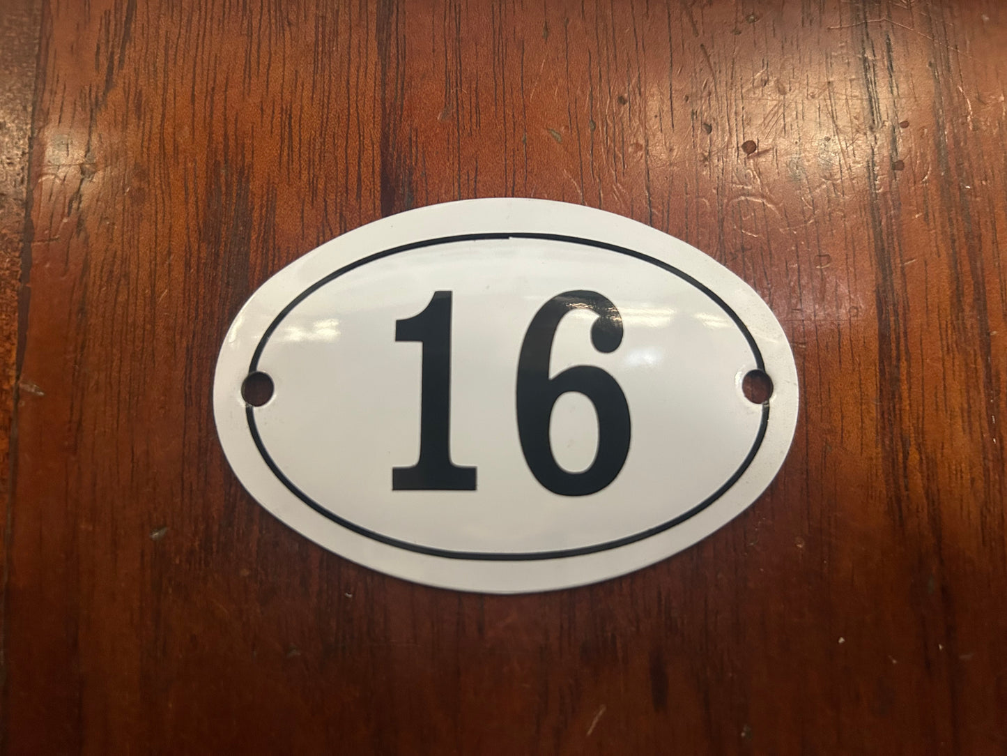 Black & White Enamel Numbers (Large)