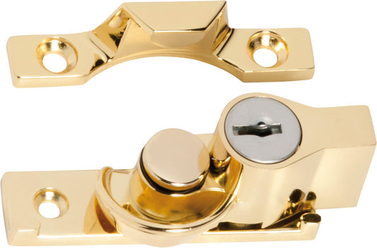 New Key Operated Narrow Locking Sash Fastener - Matt Black - Brand New