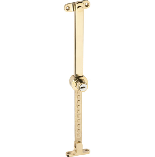 Locking Telescopic Casement Stay - Stainless Steel - L200-295mm - Anti-Tarnish Brass