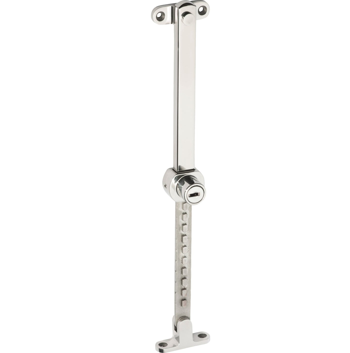 Locking Telescopic Casement Stay - Stainless Steel - L200-295mm - Chrome Plated