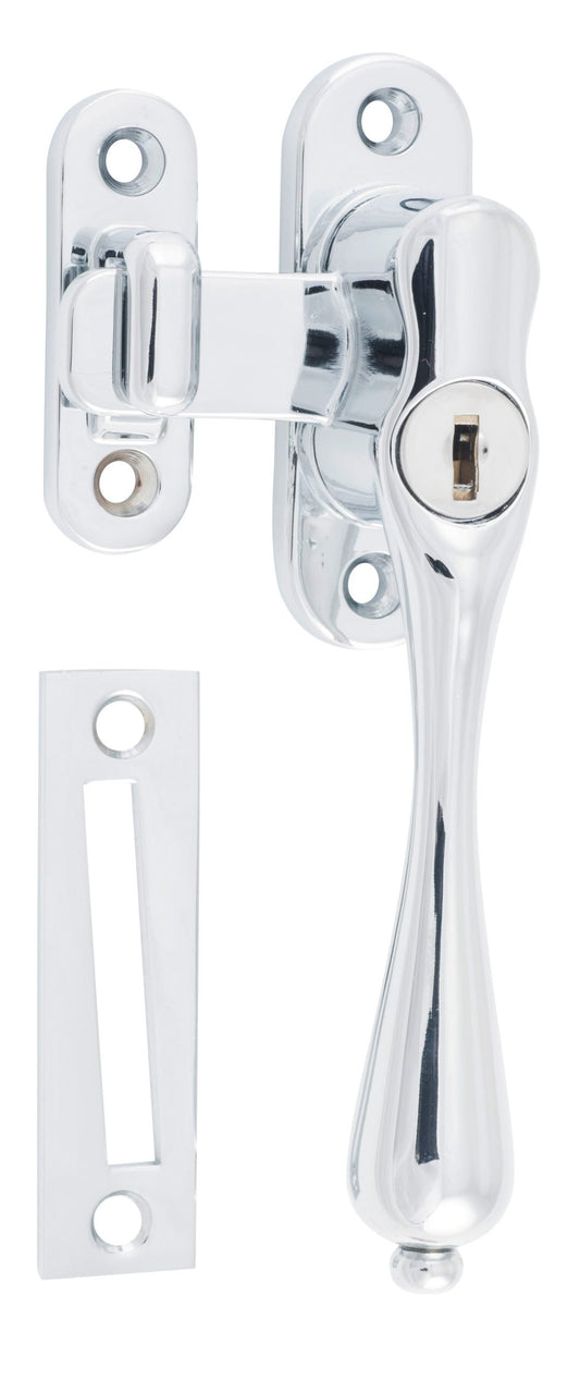 New Locking Casement Fastener - Antique Brass