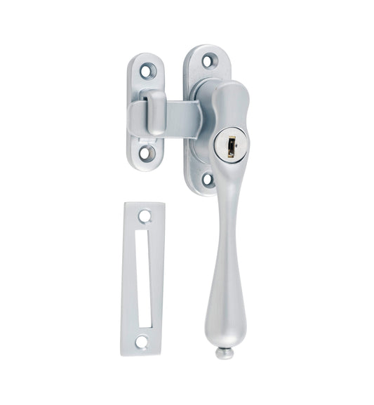 Locking Casement Fastener - Right Hand - Satin Chrome