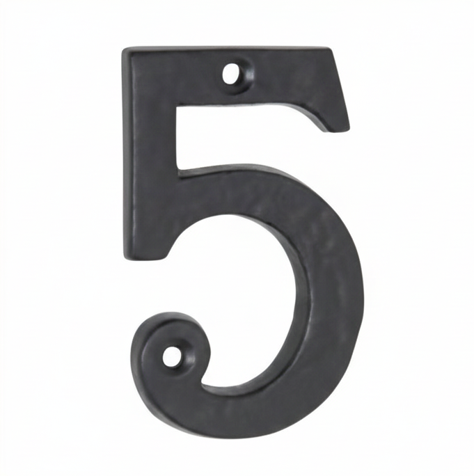 Numerals - 5 - Matt Black