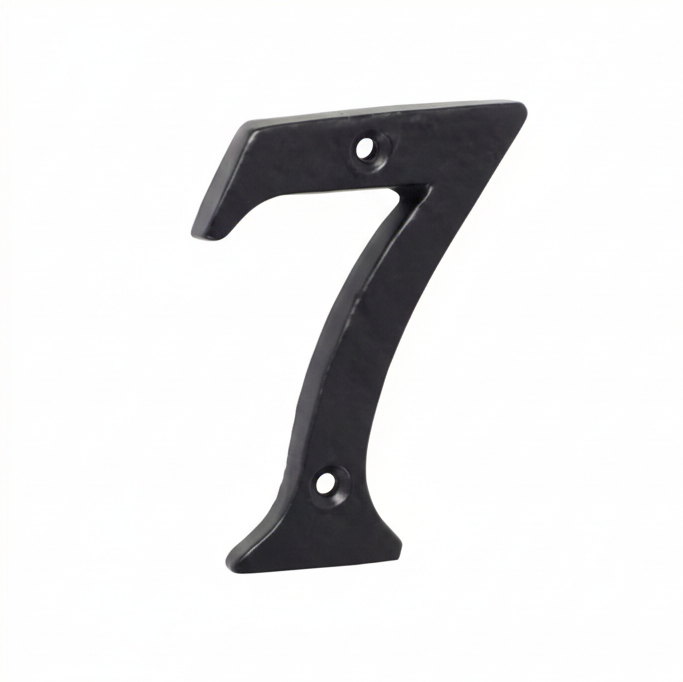 Numerals - 7 - Matt Black