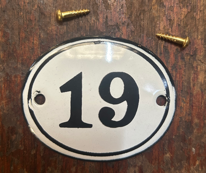 Classic Oval Enamel House Numbers (Steel)