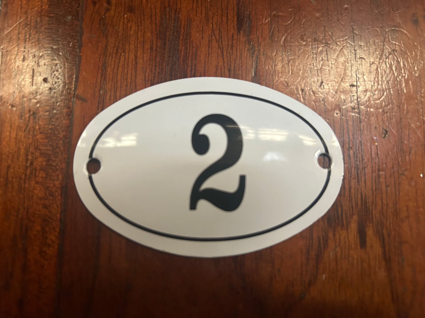 Black & White Enamel Numbers (Large)
