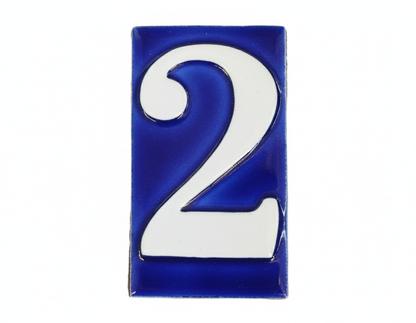 French Style Blue and White Numbers