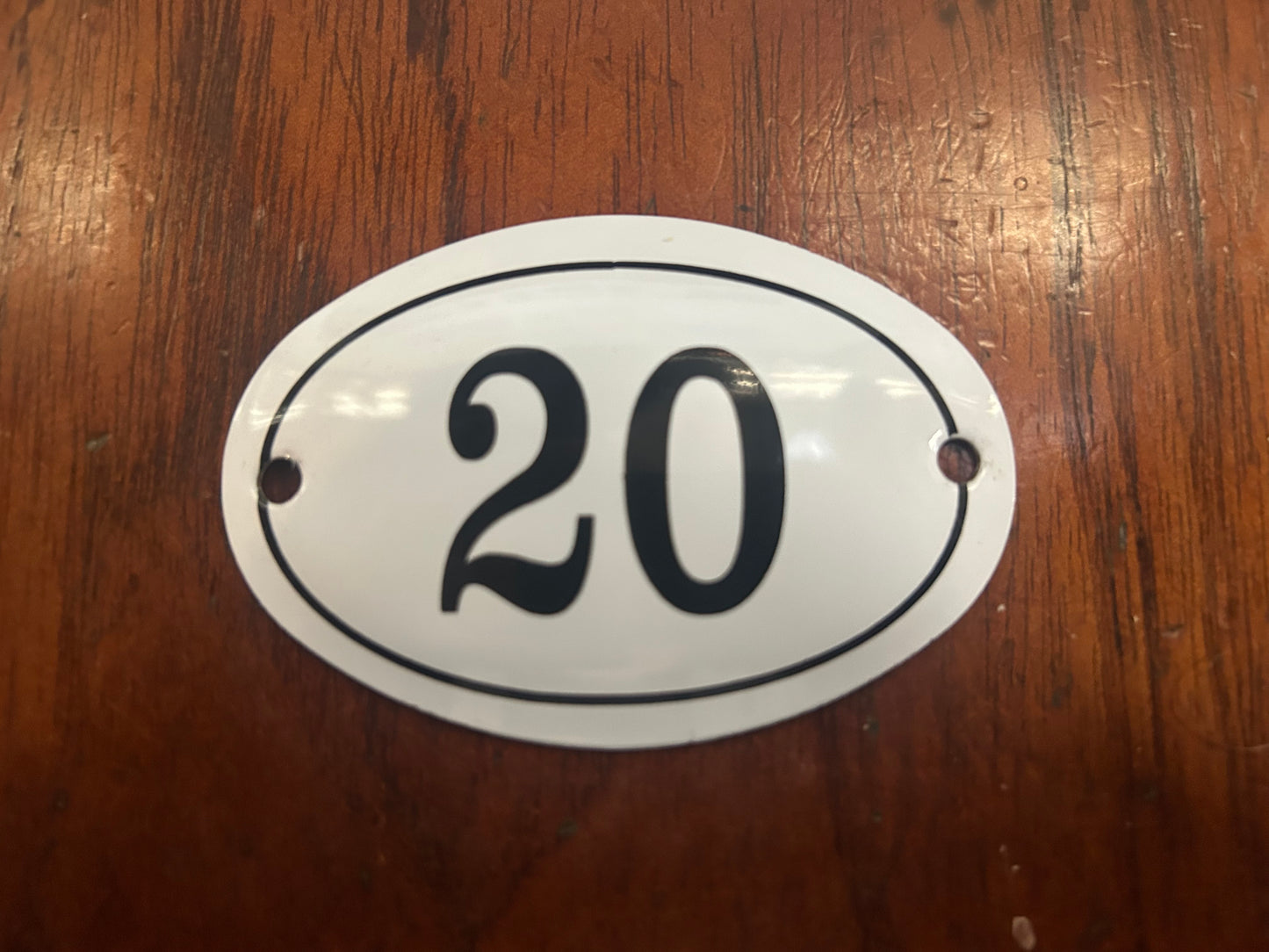 Black & White Enamel Numbers (Large)