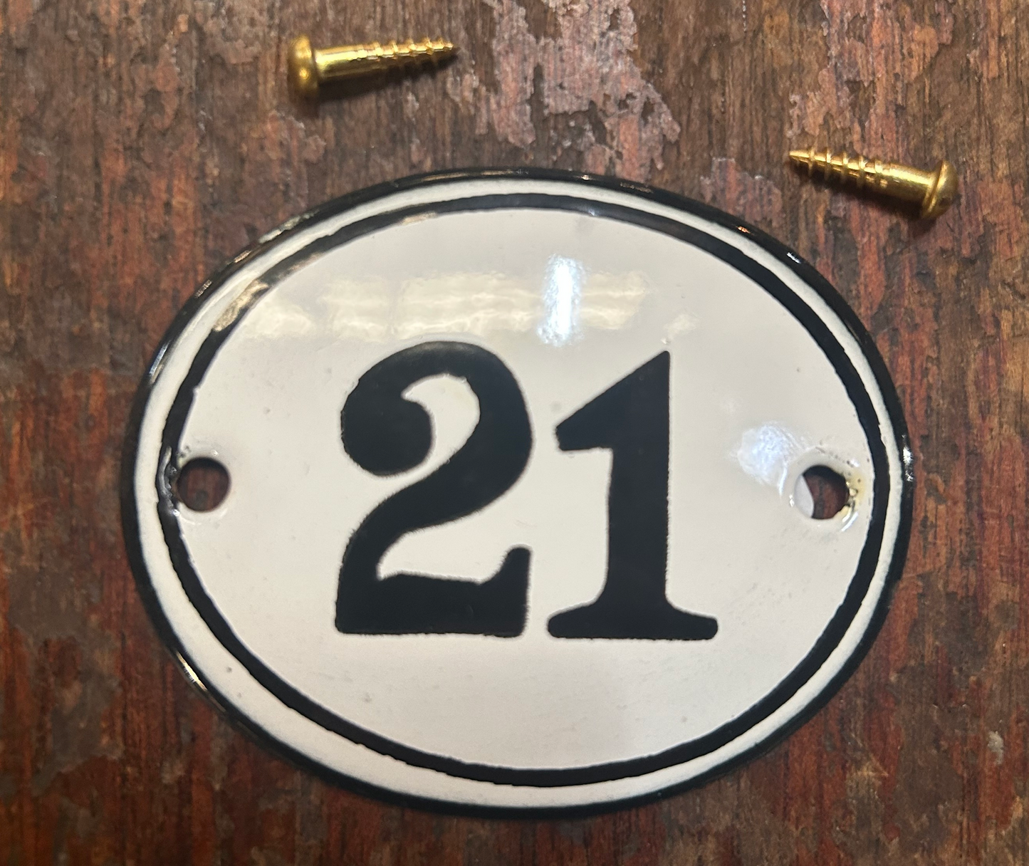Classic Oval Enamel House Numbers (Steel)
