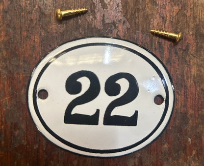 Classic Oval Enamel House Numbers (Steel)