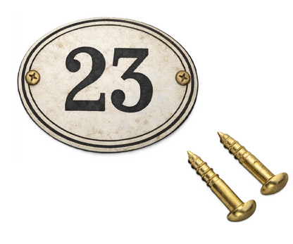 Classic Oval Enamel House Numbers (Steel)