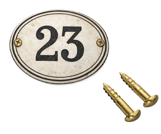 Classic Oval Enamel House Numbers (Steel)