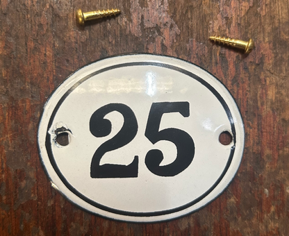Classic Oval Enamel House Numbers (Steel)