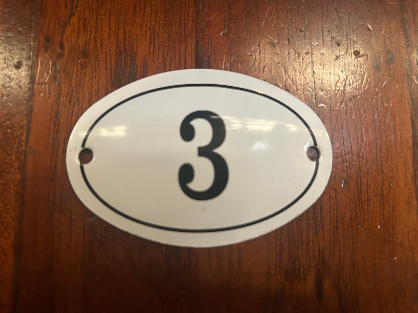 Black & White Enamel Numbers (Large)