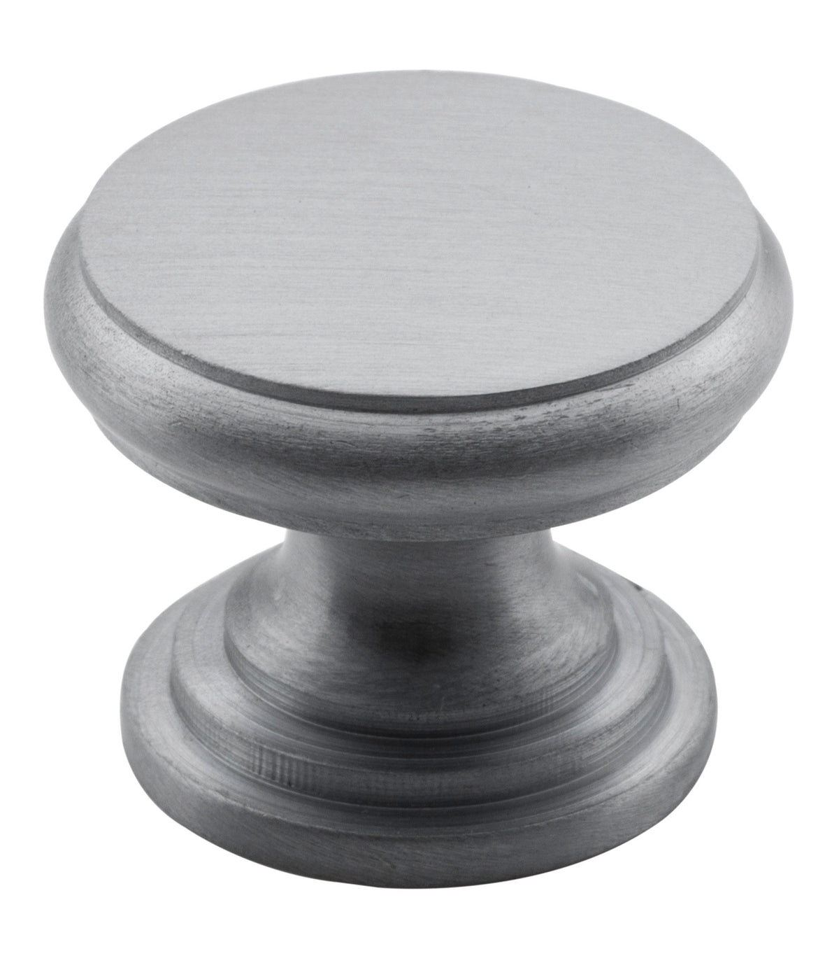 Flat Cupboard Knob – D25xP20mm - Satin Chrome