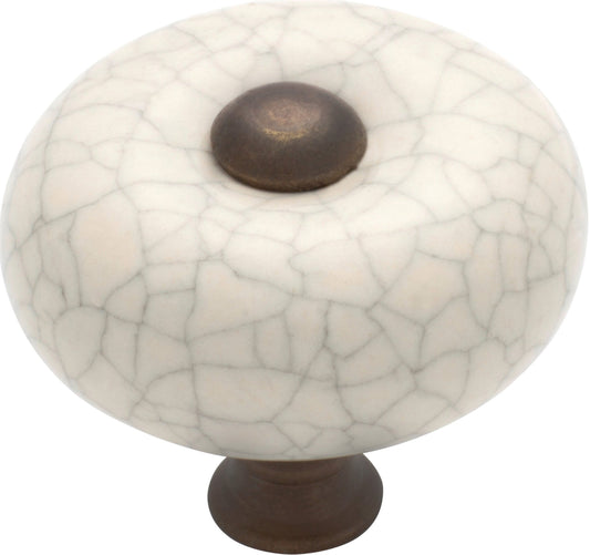 Crazed Round Cupboard Knob – D32xP29mm