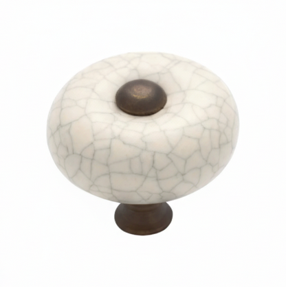 Crazed Round Cupboard Knob