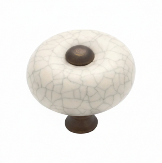 Crazed Round Cupboard Knob