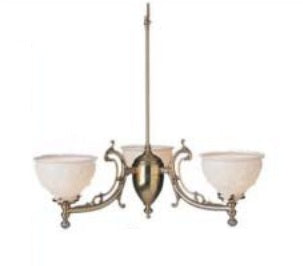 Torrens 3-Arm Pendant, Brass & Old Brass