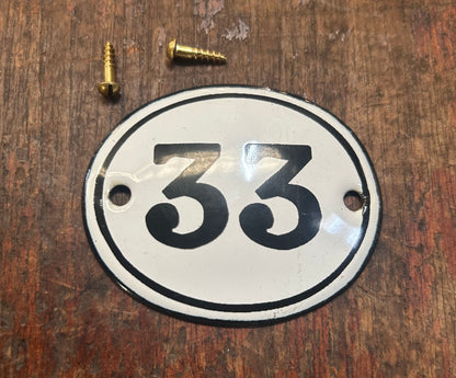 Classic Oval Enamel House Numbers (Steel)