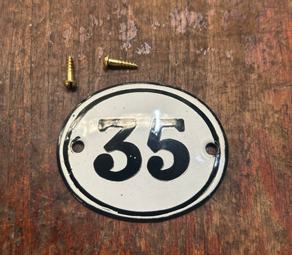 Classic Oval Enamel House Numbers (Steel)