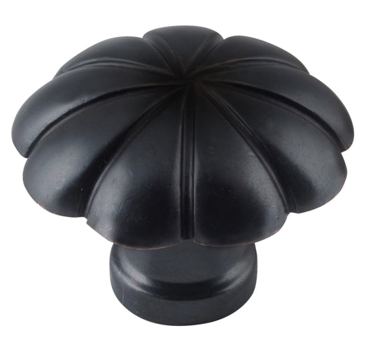 Fluted Cupboard Knob - Antique Copper