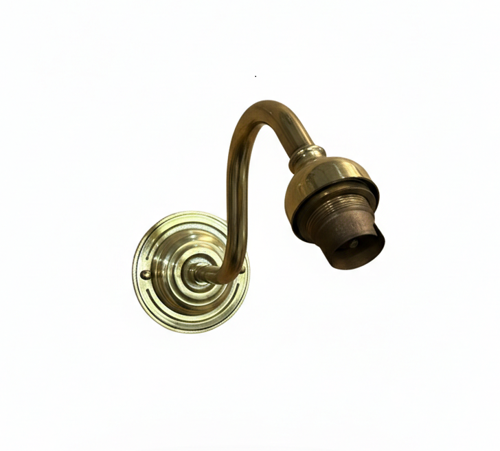Regent Goose Neck Wall Bracked Brass