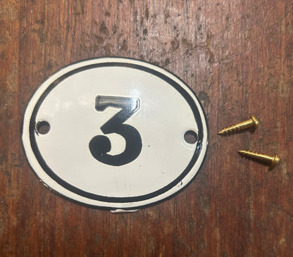 Classic Oval Enamel House Numbers (Steel)