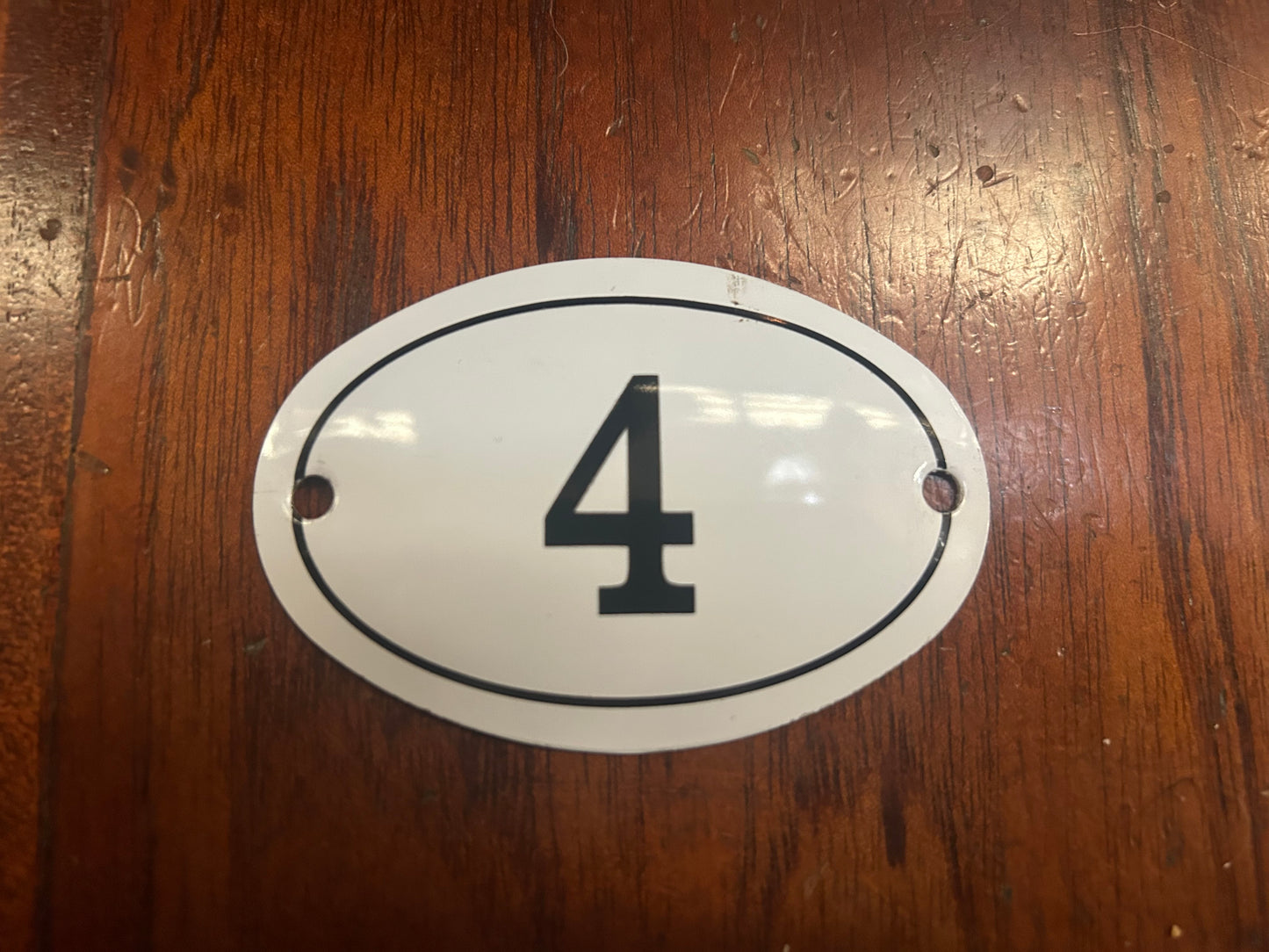 Black & White Enamel Numbers (Large)