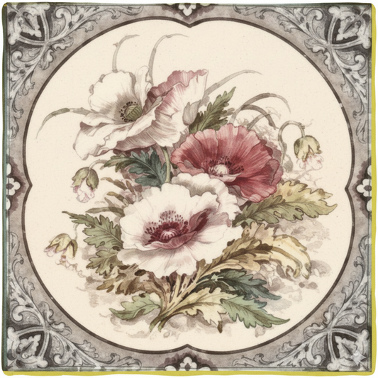 Poppy/Floral Edge Tile